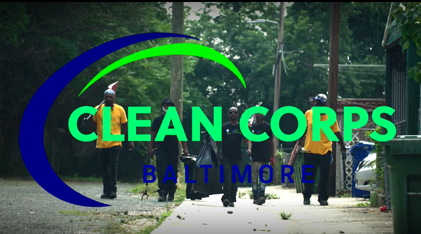 Clean Logo With CHM Clean Corps Crew in Background